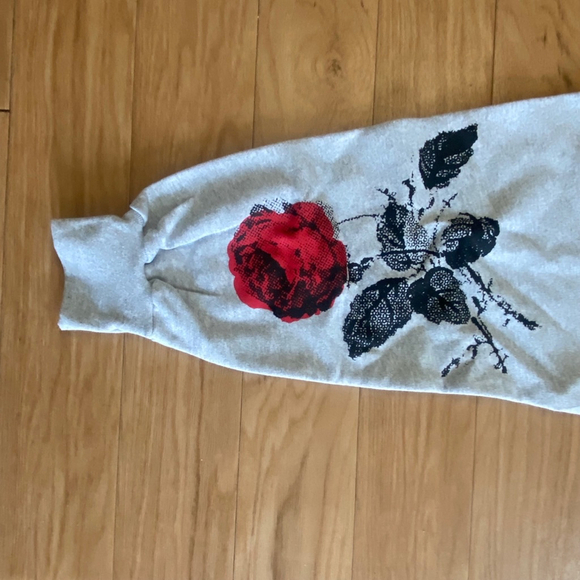 Men's Libertine Sweatshirt Size Unspecified Gray with Rose Print - Picture 6 of 7
